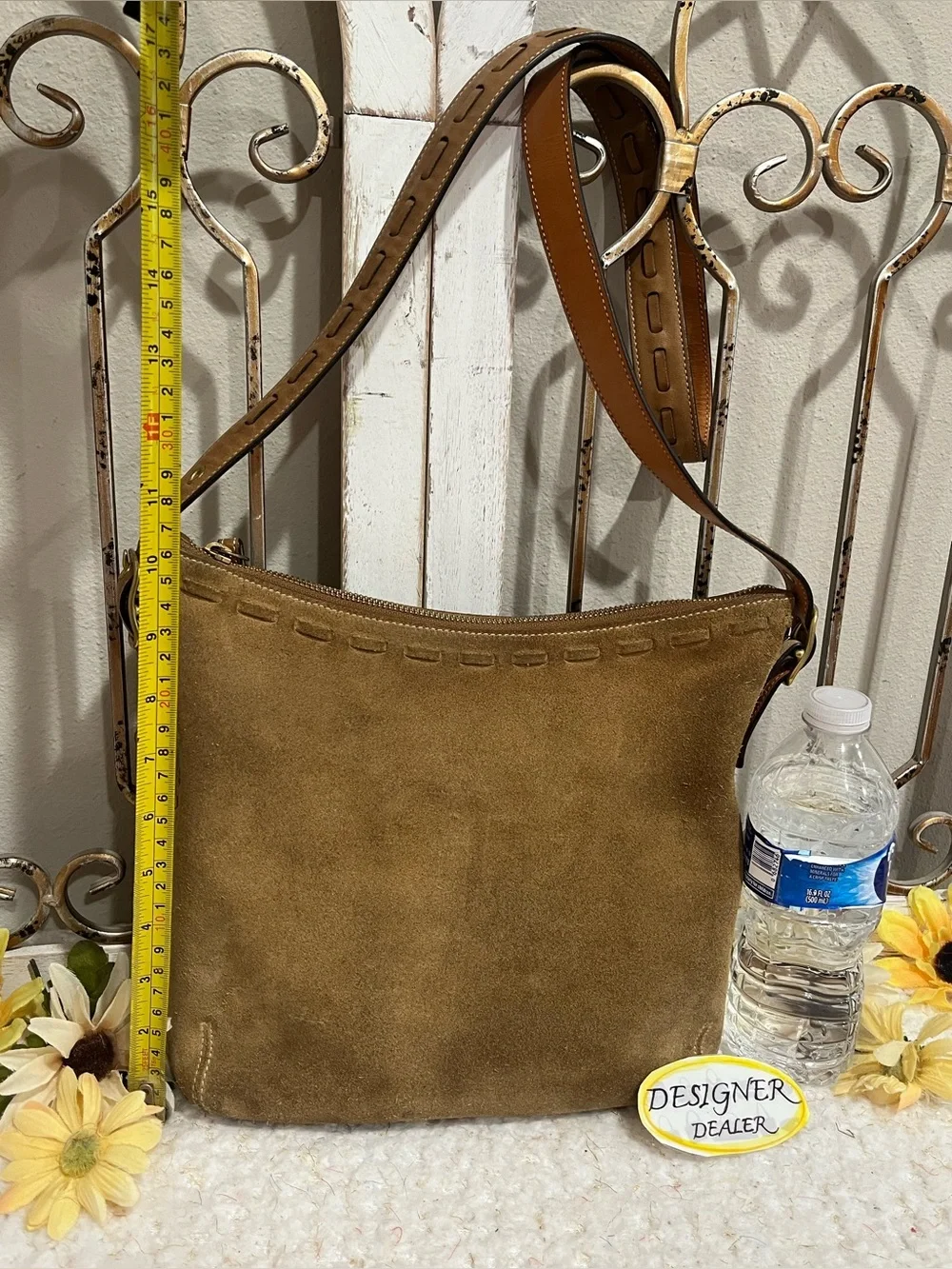 COACH Vintage Suede Whipstitch Shoulder Bag 9112